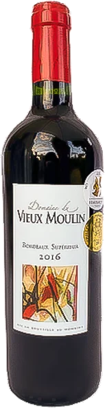 domaine vieux moulin vin rouge - millesime 2016 or